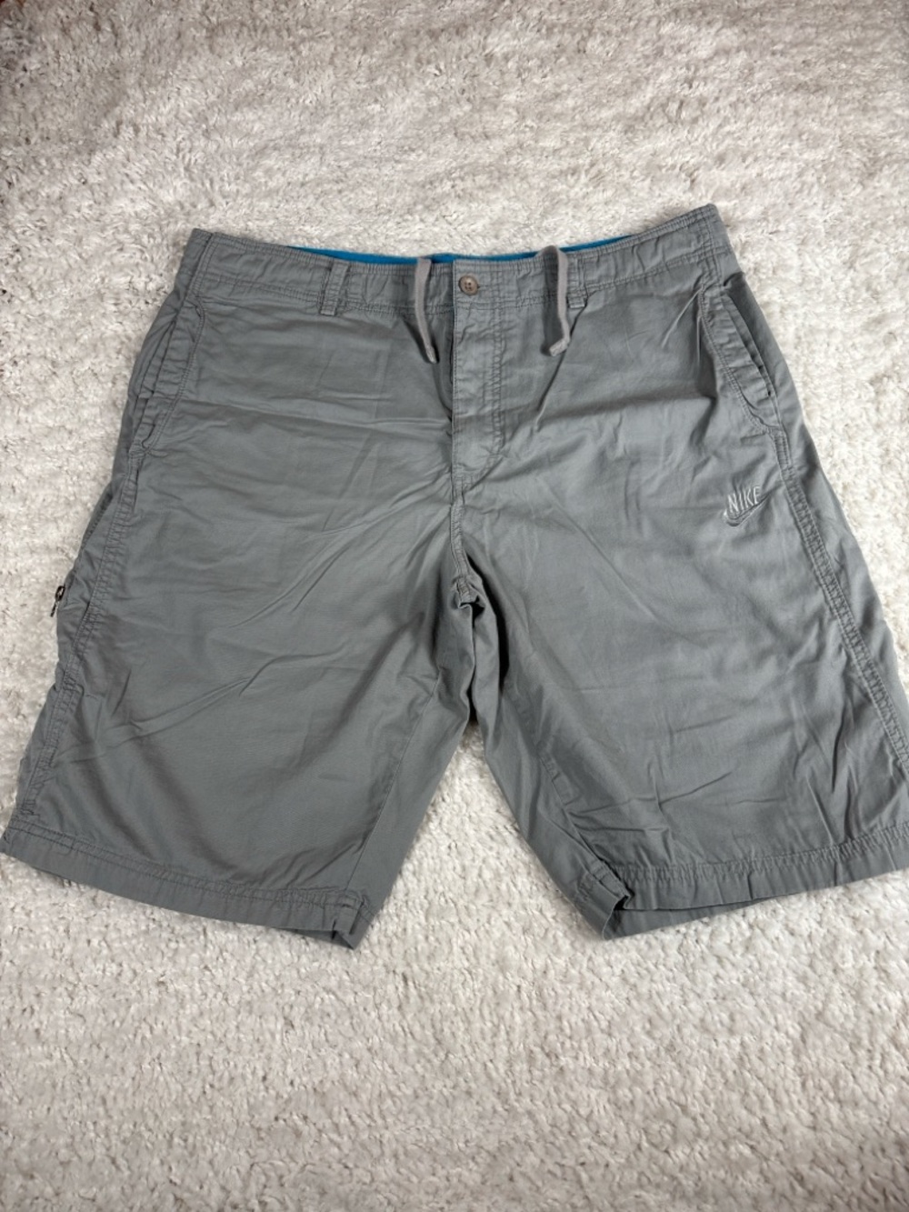 Nike Sportswear Men’s Gray Cotton Drawstring Shorts XXL - Picture 2 of 8